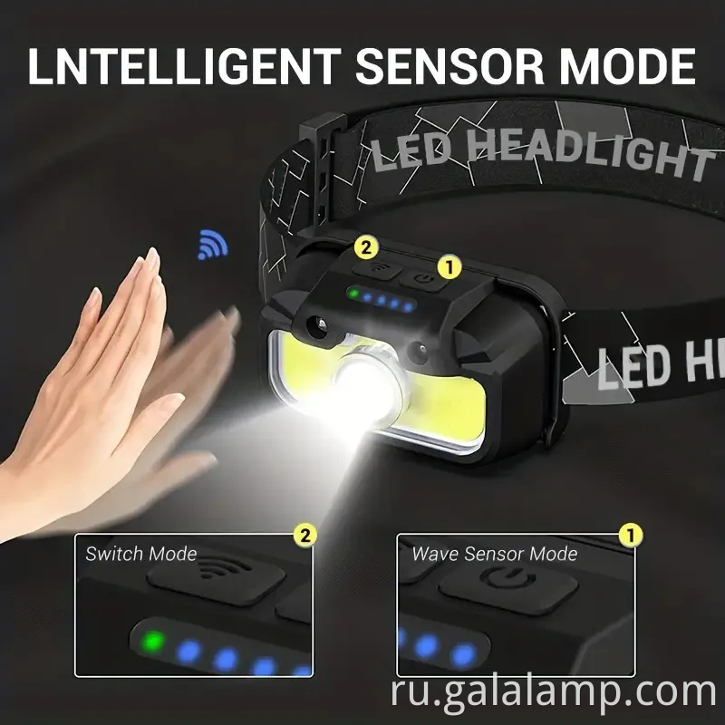 Датчик движения перезаряжаемый лагерь с белым/красным/зеленым светом варианты